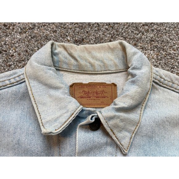 Vintage 80's Mens Small Levis Strauss Denim Jean Trucker Jacket WPL423 USA - Picture 7 of 10